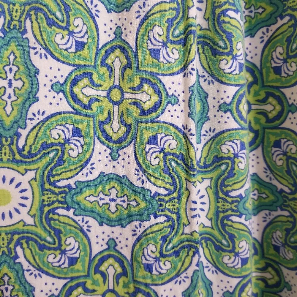 Old Navy dress XL abstract geometric mandala damask print sleeveless convertible